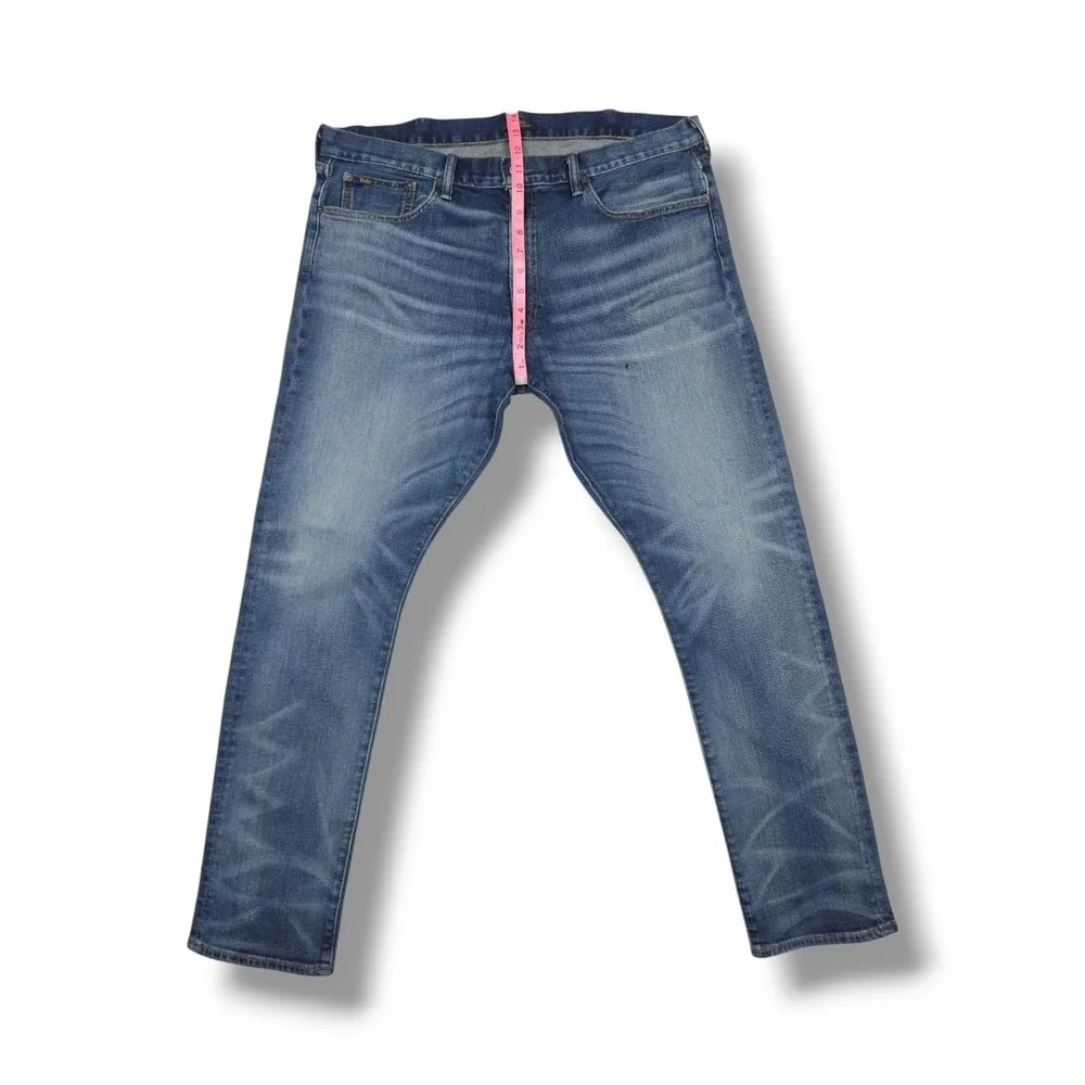 Polo Ralph Lauren Sullivan Slim Stretch Blue Denim Jeans Men's 38X34 Measures 40